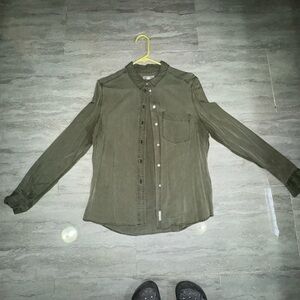 Calvin Klein Olive Button Down Shirt